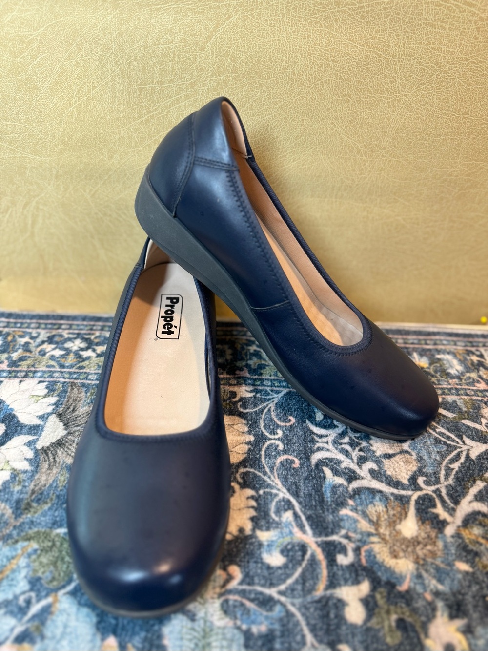 Propet Women's Navy Blue Slip-On Comfort Flats